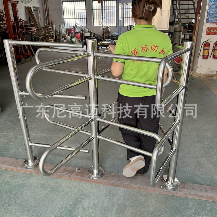 超市单限旋转门工厂车间单向进出通道限行半高转闸车站单向辊栅