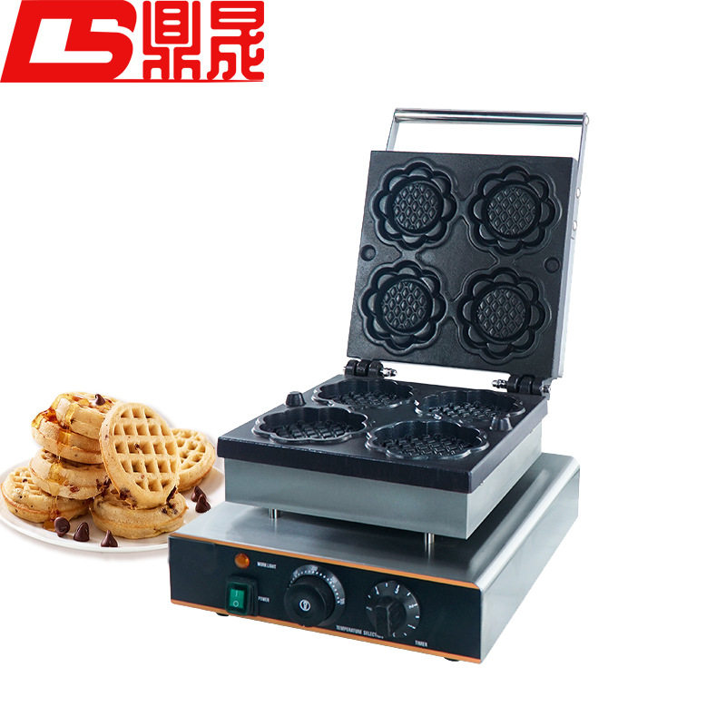 鼎晟葵花机DS-2204香酥机系列烤饼机华夫饼小吃设备