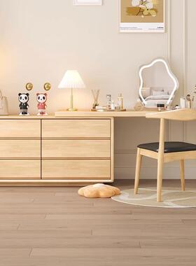 现代简妆约斗柜一体梳台卧VLE转角实室木化缩妆桌小户型办公桌伸