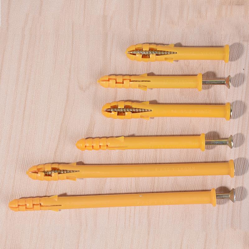 O厂胀价直销小黄料35鱼8*120塑料胀钉塑料栓塑胀螺丝大膨丰塑料