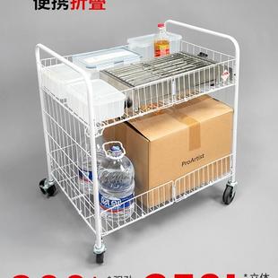 摊小推寿司三明折治冰车粉车985可叠移动架子摆小吃出摊货架花车