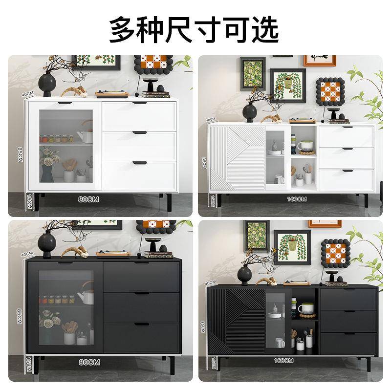美复餐古餐边柜靠墙现代简约黑色边柜玄置物柜储物式客厅HDJ过道