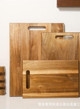 相思木案上砧板板厨房3件PPE套矩形小菜板带板支架牛排熟食实木菜