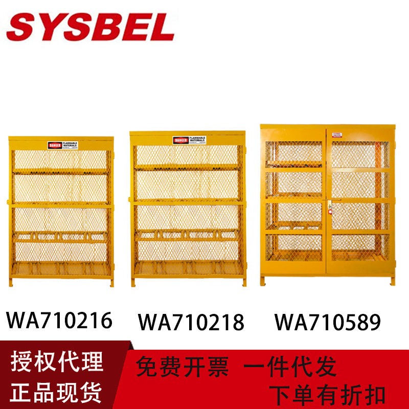 西斯贝尔网状气瓶柜LPG压缩气体防盗WA710216 WA710318 WA710589