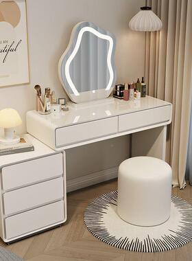 床柜小户型收纳卧室梳妆台实木化妆桌玻璃现柜代简约头一ZIX极简