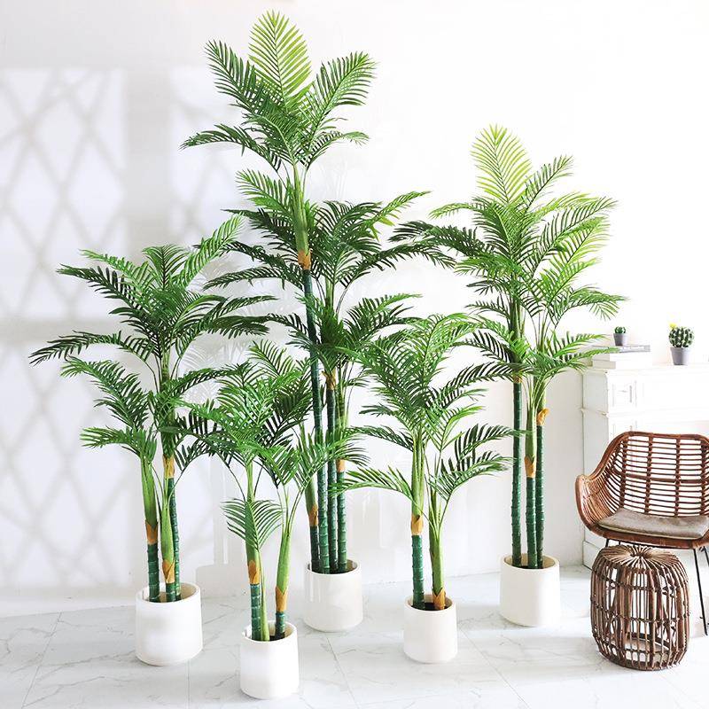 仿真植绿高饰端XAC轻奢散尾葵植物仿盆栽客厅凤尾竹生大型假树装