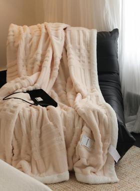 A类轻奢贵花毯提托卡大绒毯妇花秋冬立体提BG-11170保暖绒毯沙发