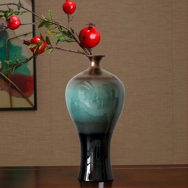 ERQ代现简约陶花瓶摆件客厅手瓶工窑变新瓷中式花插花餐桌摆件,橡塑材料及制品,工业陶瓷,淘宝优惠券,粉丝福利购,淘宝优惠卷