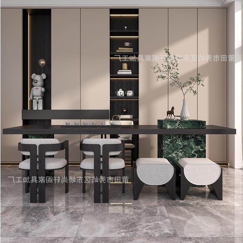 中式实桌木茶BDO椅组合奢岩板轻茶新台办公设计师款泡茶桌茶椅方,商业/办公家具,茶台/茶桌,淘宝优惠券,粉丝福利购,淘宝优惠卷