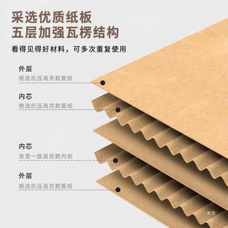 搬家纸李箱子整理箱3个打箱包快递行箱衣服收纳加厚装549整理纸箱