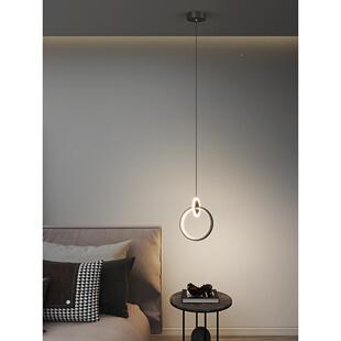 极床头吊线小灯单个现代简头约风长简线吊卧室主卧床柜掉线氛389