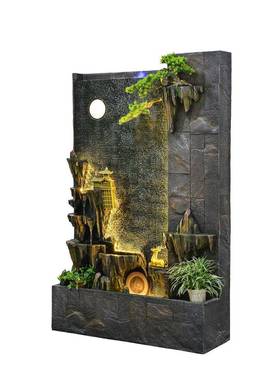 墙WNB新假式中水幕山屏风摆件