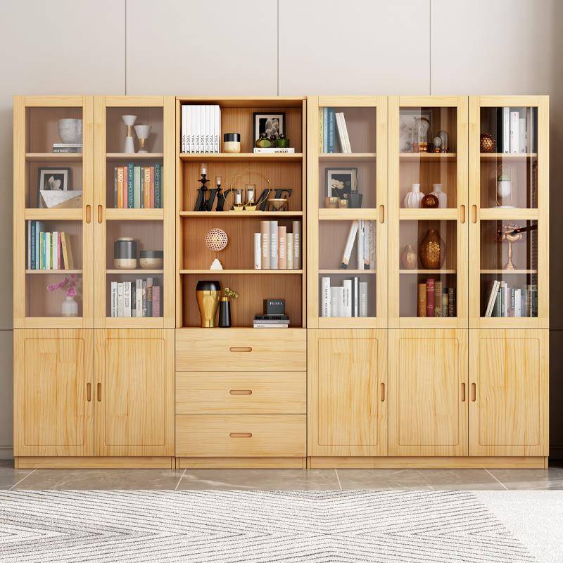 my整实木书现儿代简JY-72231约童柜书架落地靠墙储物柜客厅家用墙