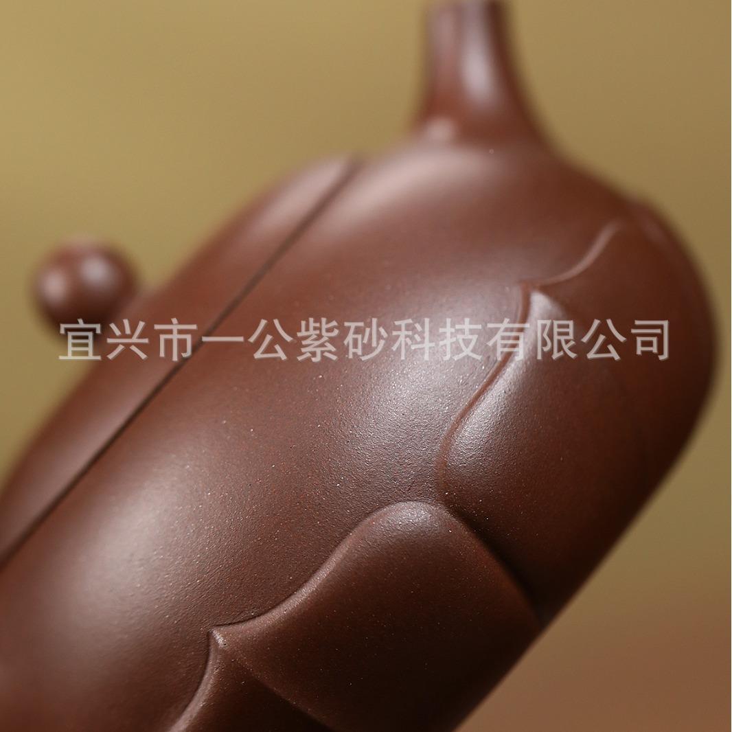 施莲紫砂壶180cc大功容量砂圆形夫壶泡茶器送礼ygzs-zsh半手工茶