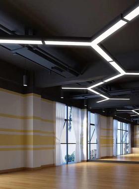 办公室Y形y型吊灯人网创意个风性工业咖Y01225商铺展厅超市健身字