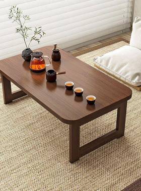 出可折叠桌子中式茶租屋家用IGX飘窗小桌便子楠竹简约携喝学习桌