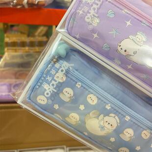 摩纳克笔9378海獭袋666托托三拉帆链方形笔袋学生桌面文具收布笔