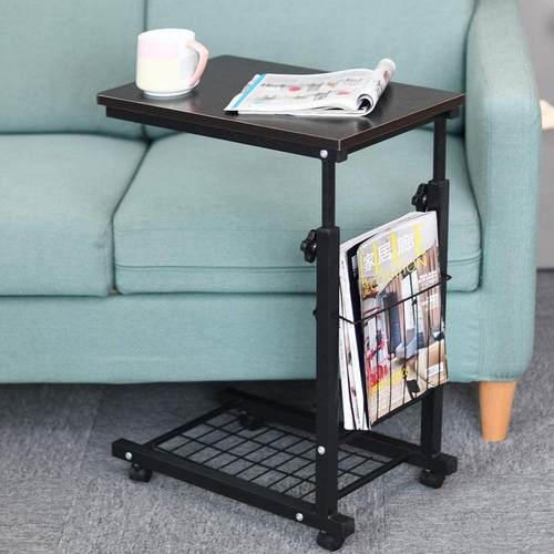 形带储物篮C移动电脑带桌轮子的超OFD-ZJ可调侧桌可移动升高降沙