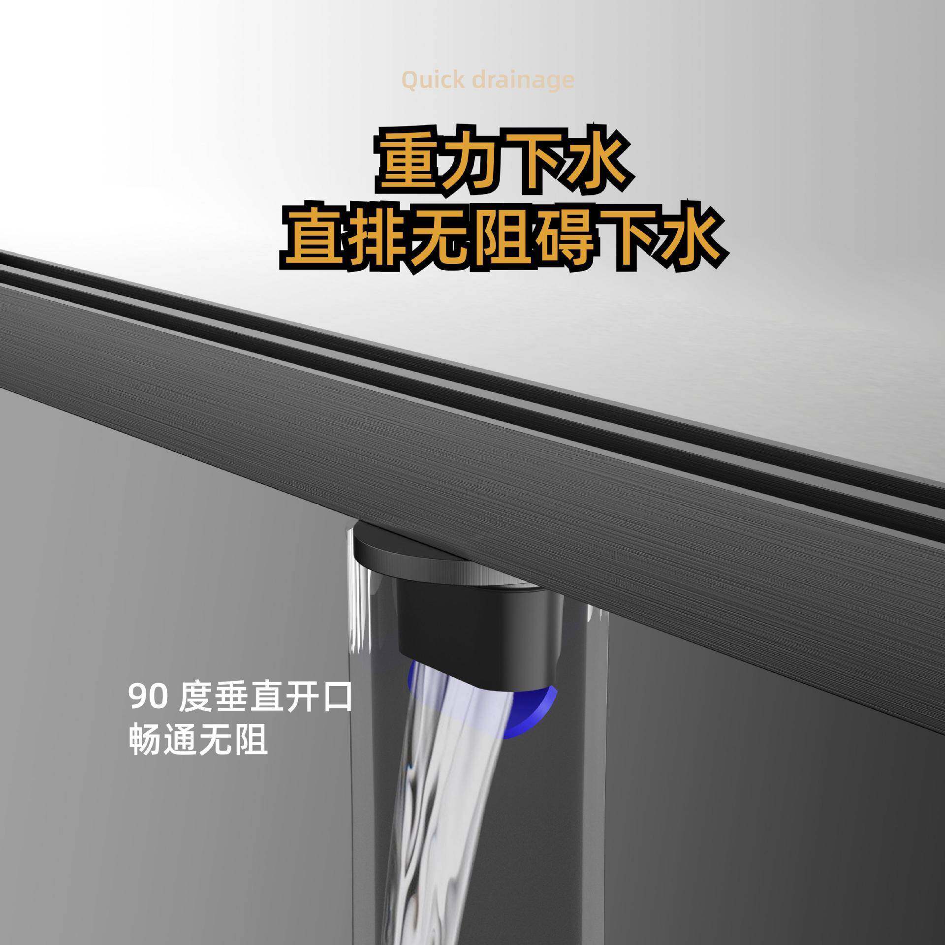 304不锈钢漏长条极窄浴室地漏防臭地条加厚卫卡间生半隐形84半隐