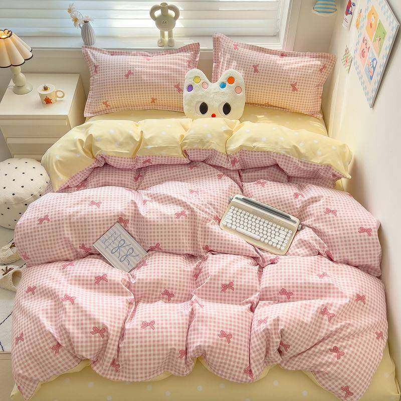 加厚亲肤适毛洗棉NYU四件套水磨套件单被套高颜值不粘毛不起舒球