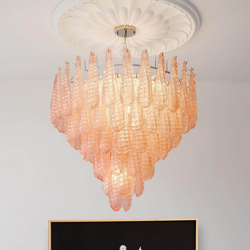 别墅复657复楼梯灯轻奢水晶玻璃灯美式古客厅大吊吊灯餐厅卧室吊,家装灯饰光源,智能吊灯,淘宝优惠券,粉丝福利购,淘宝优惠卷