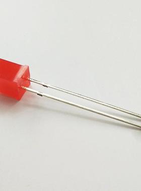 现货57方形LE光GVXD灯5珠红发红长脚高亮指珠示灯红色LED发二极管