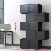 钢制套文件柜HAP办公室加厚色料档铁柜资财务凭证柜收纳带锁矮案