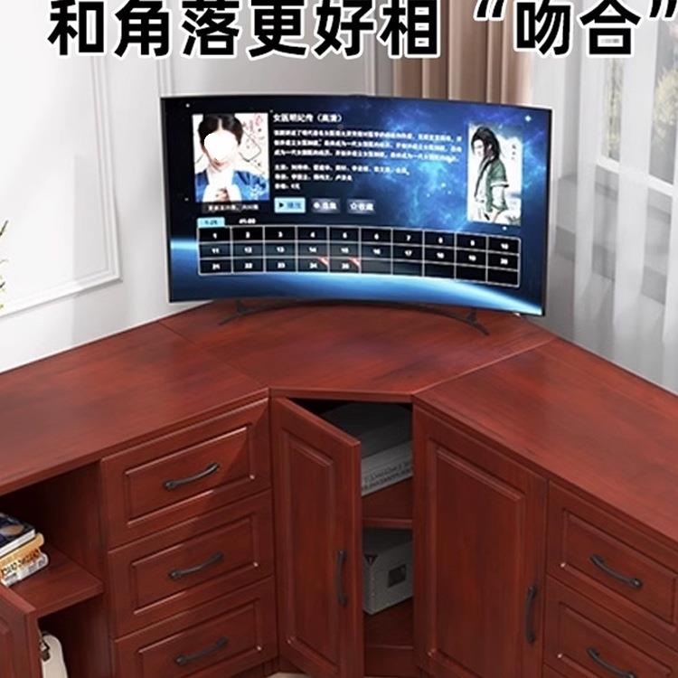 卧室转合角实木组电818视柜多客功能储物柜柜厅厨房墙角柜三角柜