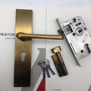 现代简约执手锁具音室卧内室静耐X7803 03用型房间木门锁面板孔距