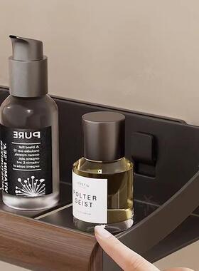 胡桃木挂生间置物架免洗CZG打孔中古风浴室洗漱卫台收纳手间墙上