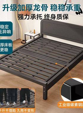 铁艺床人床CYY1双米8家用出租房儿童铁架子床宿铁舍用加粗加厚单