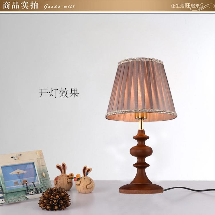 新款欣邦实木台灯简约轻奢卧室床灯头台灯书房台店酒XB1001客房台