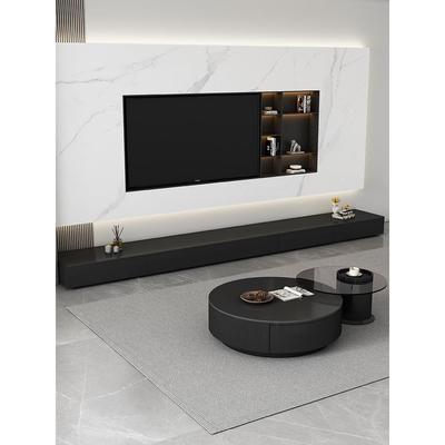 黑岩板电视柜几组色SDT合茶意式超长条地台柜家小用现代简约户型