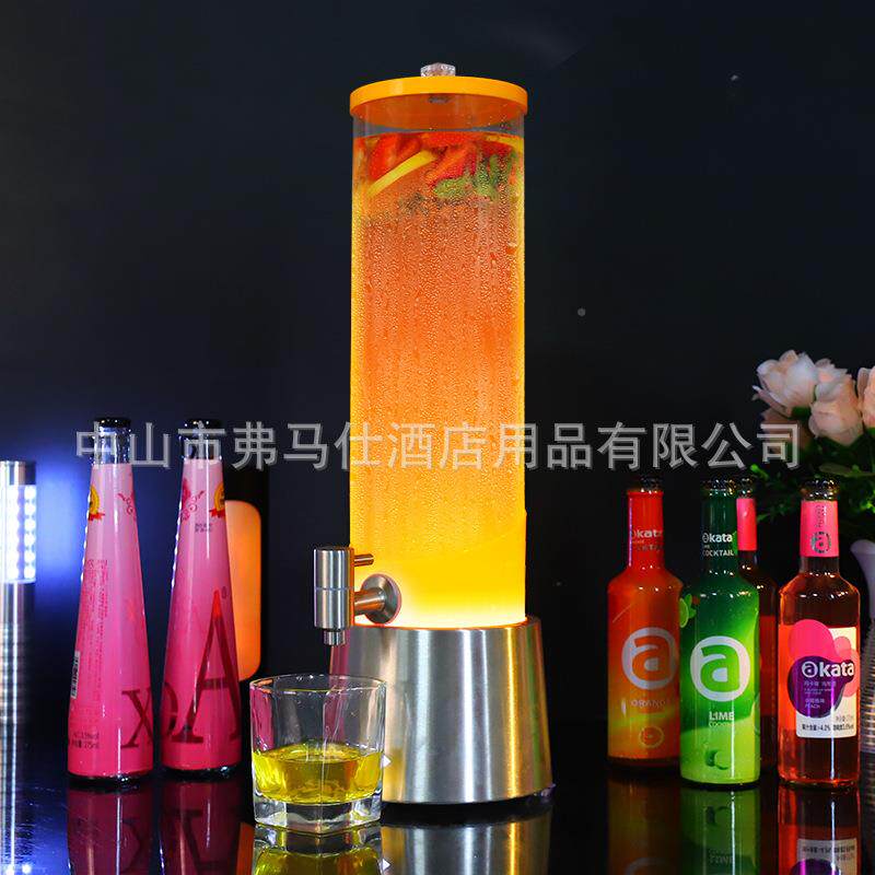 扎啤酒炮带龙头2L啤可乐桶容发光酒桶OOR炮酒吧专用3器升果汁扎机
