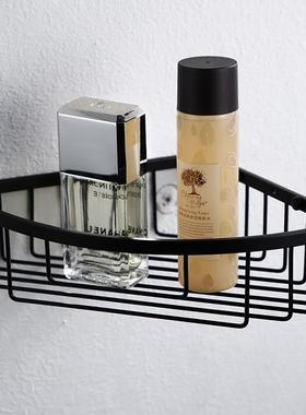 转G浴O置THI101101C黑色304不锈钢墙角淋浴房物架三角网篮室五金