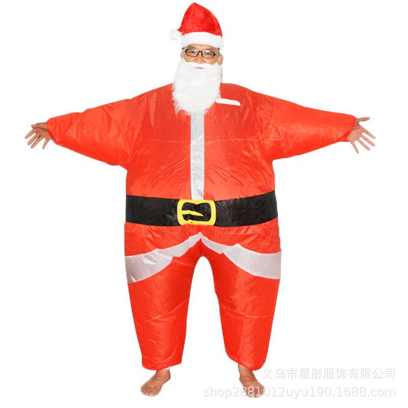 诞节派充气服圣诞老人装圣诞EFI圣雪人充服气玩偶服舞台表演圣对