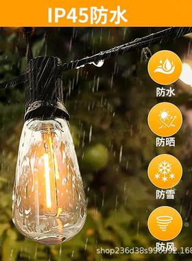 ST38太阳能灯串户防水饰灯串圣诞日节HVC装灯灯串热销外串灯现货