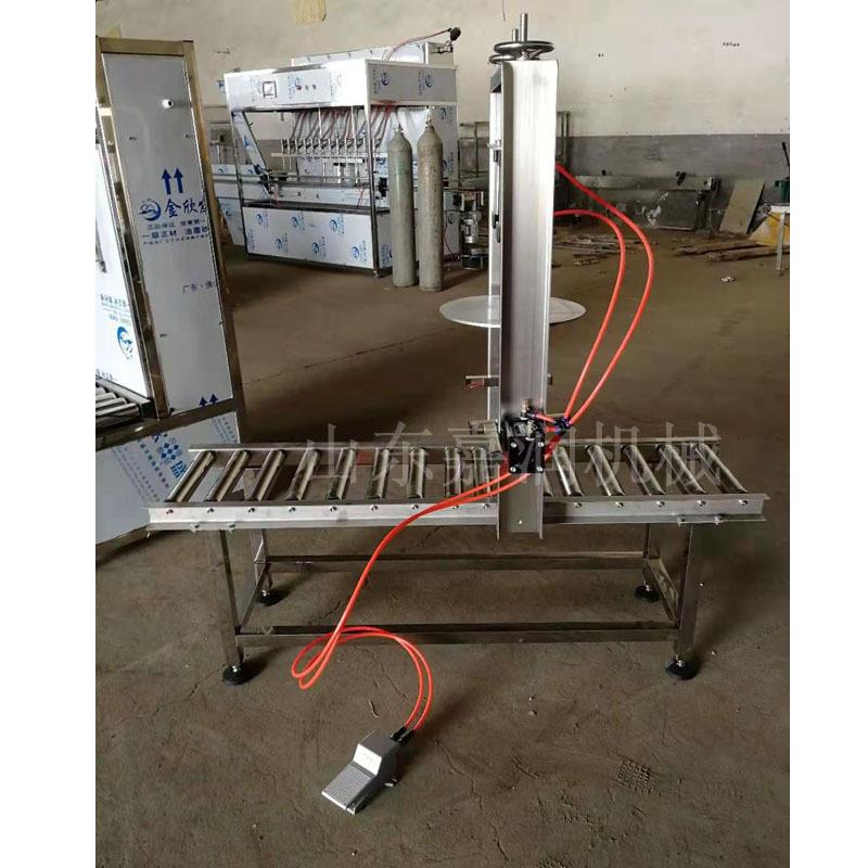 半自动塑料桶压盖涂桶气动压桶机18L桶2料697机0L中封盖机