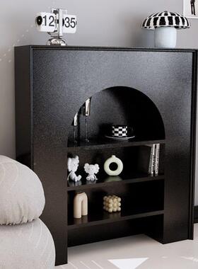 法式壁炉装饰柜室内柜客厅黑色白色简关约民宿玄架DIJ摄影置物收