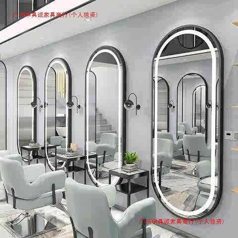 简约理发店潮镜台发专用网红镜AL123子带灯廊墙单面挂美发店镜子,商业/办公家具,理发镜台,淘宝优惠券,粉丝福利购,淘宝优惠卷