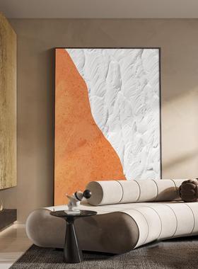 立体肌理画感饰入户KAF关挂画抽象橙色客厅落油地装玄画酒店走廊