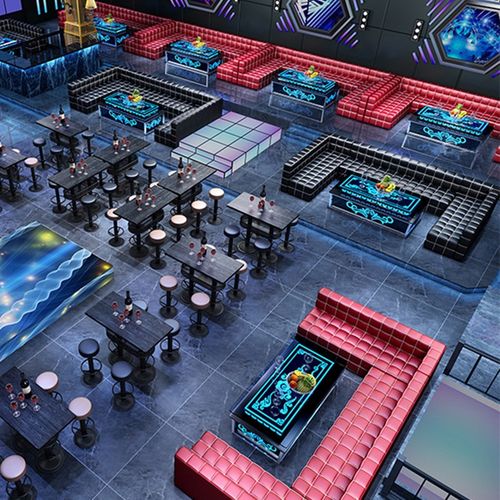 定制KTV沙发音乐餐厅酒吧家用歌厅包厢奶茶店U型卡座桌椅茶几组合