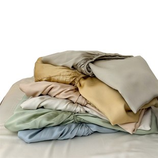 60s支兰精天丝纯色丝滑裸睡凉感莱赛尔床笠单件少女心150x200cm