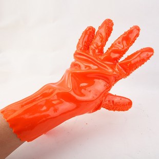宏鼎807防滑塑料浸渍手套工业特种劳动防护防水耐油耐酸碱涂料隧