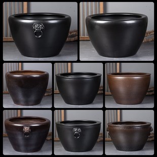 景德镇陶瓷锦鲤金鱼缸特大号庭院门海大型睡莲缸荷花缸老式 大水缸