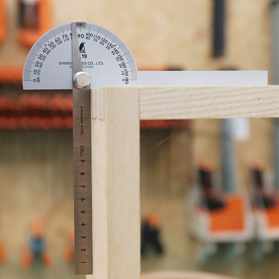 日本亲和SHINWA企鹅牌亚光多功能量角规量角器画线尺子角度测量仪