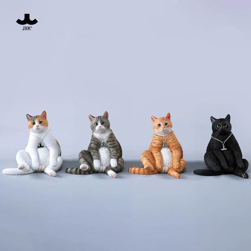M004J0XK猫9.狸橘猫咪花摆件配沙发懒玩偶仿真小动物模型桌面饰品