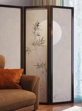 新中断屏风可移动折叠实木隔断装饰客店厅入户玄式关卧室酒OSV隔
