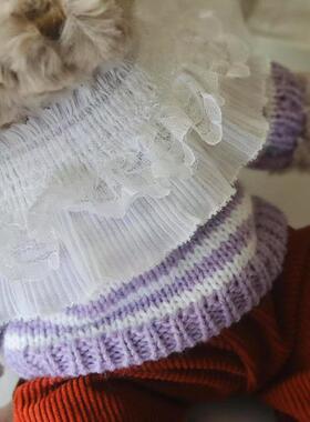 6c力TRJ蕾m弹蕾丝压褶皱褶窗帘娃衣白服服装下摆蓬蓬黑色丝花边辅