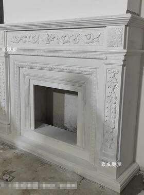 大石欧式理壁炉炉架简约FYI美式石雕壁炉客厅壁壁装饰柜摆件石材